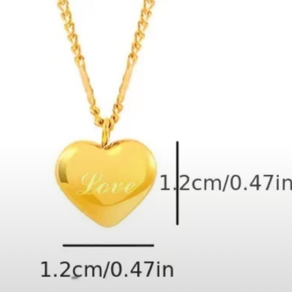 Heart Temperament Gold Plated Stainless Steel
Pendant Fashion Necklace - Picture 3 of 3
